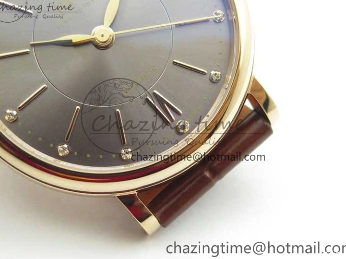 MIROTIME 0429 Portofino 37mm RG V7F 1:1 Best Edition Gray Dial on Deep Brown Leather Strap A SunProtective 7090